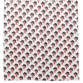 Kerstschoengordijn/Snowmen Douchegordijn