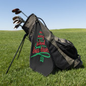 Kerstschoolbuschauffeur, schoolbus golfhanddoek (Groen)
