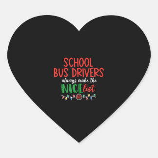 Kerstschoolbuschauffeur, schoolbus hart sticker
