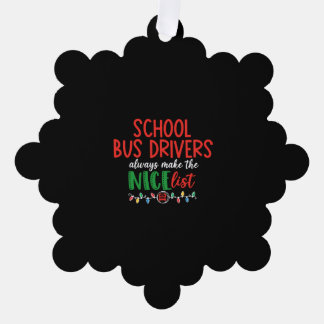 Kerstschoolbuschauffeur, schoolbus ornament kaart