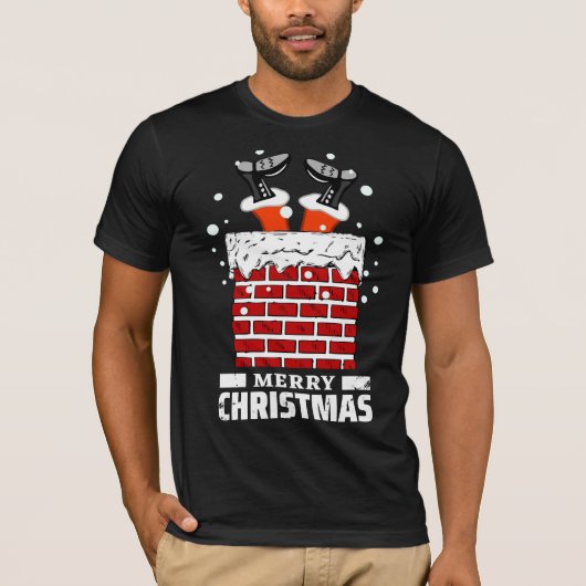Kerstschoorsteen Grappig T-shirt (Voorkant)