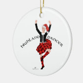 KerstSchotse hoogland Dancer Keramisch Ornament (Links)