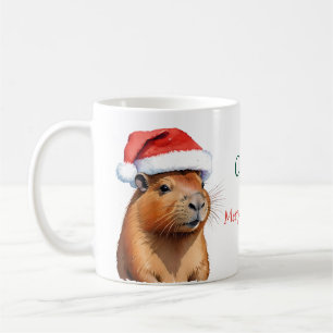 Kerstschrift Capybara Koffiemok