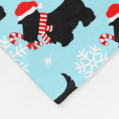 KerstScottie Dogs Pattern Fleece Deken (Hoek)