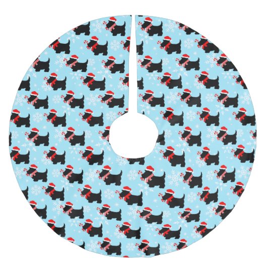 KerstScottie Dogs Pattern Kerstboom Rok (Voorkant)