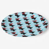 KerstScottie Dogs Pattern Papieren Bordje (Gekanteld)