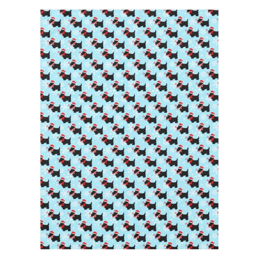 KerstScottie Dogs Pattern Tafelkleed (Voorkant)