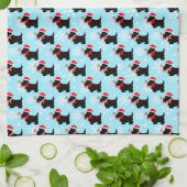KerstScottie Dogs Pattern Theedoek (Gevouwen)