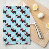 KerstScottie Dogs Pattern Theedoek (Quarter Fold)