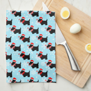 KerstScottie Dogs Pattern Theedoek