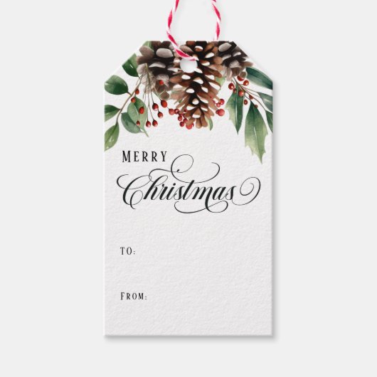 Kerstscript Cadeaulabel (Voorkant)