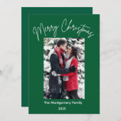 Kerstscript  feestdagenkaart (Voorkant / Achterkant)