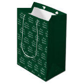 Kerstscript met aangepaste naam medium cadeauzakje (Voorkant Gekanteld)