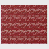 Kerstscript met eigen naam cadeaupapier (Vlak)
