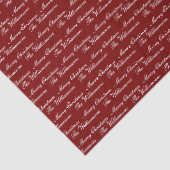 Kerstscript met eigen naam tissuepapier (Detail)