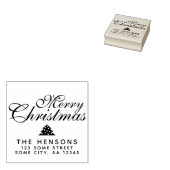 Kerstscript Retouradres Rubberstempel (Gestempeld)