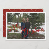 Kerstscript - Vakantie fotokaart. Feestdagenkaart (Voorkant / Achterkant)