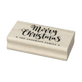Kerstscript Vrolijk kerstfeest aangepaste naam Rubberstempel (Stempel)