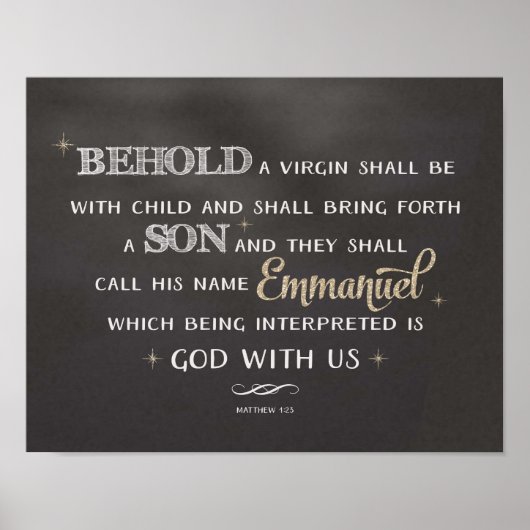 Kerstscripts - Behold Emmanuel Poster (Voorkant)
