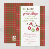 Kerstscripts Verse-kaart gevuld met joy Feestdagenkaart (Voorkant / Achterkant)