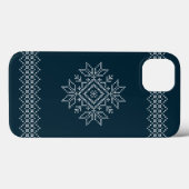 Kerstseizoen blauwe sneeuwvlok Case-Mate iPhone case (Achterkant (horizontaal))