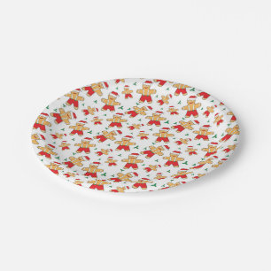 kerstseizoen Gingerbrood man en Mistletoe Papieren Bordje