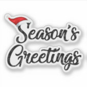 Kerstseizoen groet sticker  (Voorkant)