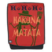 Kerstseizoen hier komen we naar Hohoho Hakuna Mata Rugtassen (Voorkant)