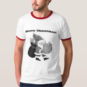 Kerstseizoen Viering Wensen Ringer Rode Pasvorm T-shirt