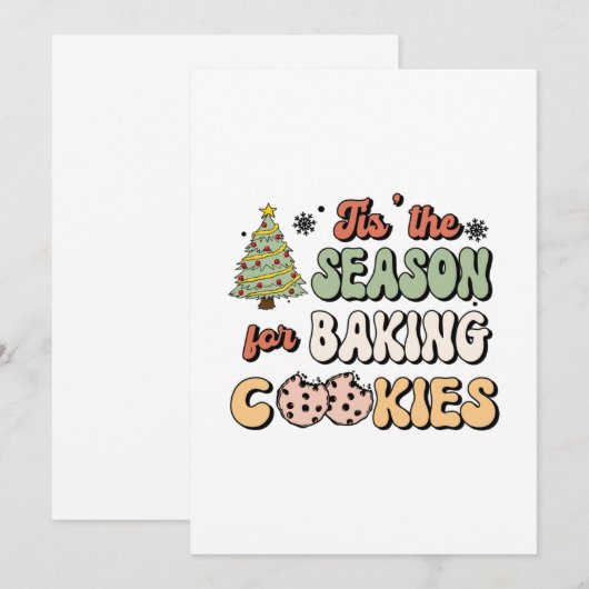 kerstseizoen voor koekjes kaart (Voorkant / Achterkant)