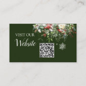 Kerstseizoen Weddenschap QR-code website Informatiekaartje (Voorkant)