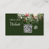 Kerstseizoen Weddenschap QR-code website Informatiekaartje (Voorkant)