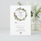 Kerstseizoen Weddenschap RSVP 2 Informatiekaartje (Staand voorkant)