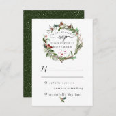 Kerstseizoen Weddenschap RSVP 2 Informatiekaartje (Voorkant / Achterkant)