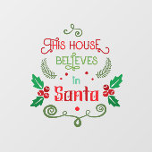 kerstseizoen Word Art Window Cling Raamsticker (Vel)