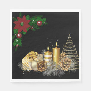 Kerstservetten, Kerstkaars Servet