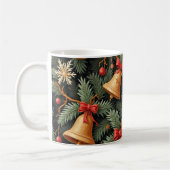 Kerstsfeer bellen, decoratief patroon. koffiemok (Links)