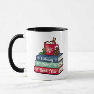 Kerstsfeer Boek Club Mok | ZWART