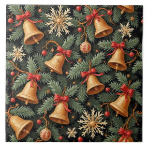 Kerstsfeer, decoratief patroon. tegeltje