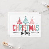 Kerstsfeer - Festieve Boom Ontwerp Kaart (Voorkant / Achterkant in situ)