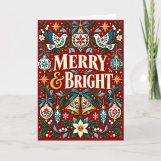 Kerstsfeer & Licht Scandinavische Kerst Volks Kuns Kaart