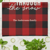 Kerstsfeer met 'Baking Through the Snow' Buffalo P Theedoek (Gevouwen)