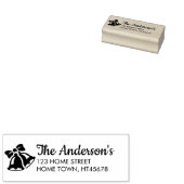 Kerstsfeer naam retouradres 	rubberstempel (Gestempeld)