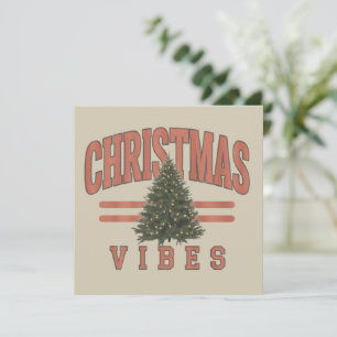 Kerstsfeer Retro Vintage Kerstseizoen Feestdagenkaart