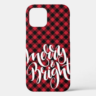 Kerstsfeer Rood Zwarte Buffalo Plaid Tartan Kerstm iPhone 12 Hoesje