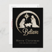 kerstsfeer Silhouette Feestdagenkaart (Voorkant / Achterkant)