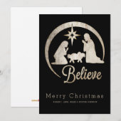 kerstsfeer Silhouette Feestdagenkaart (Voorkant / Achterkant)