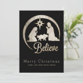 kerstsfeer Silhouette Feestdagenkaart (Staand voorkant)