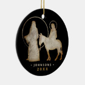 kerstsfeer Silhouette Keramisch Ornament (Rechts)