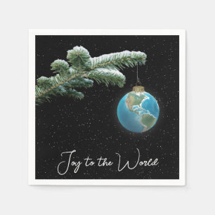 Kerstsfeer Wereldbol Ornament Servet